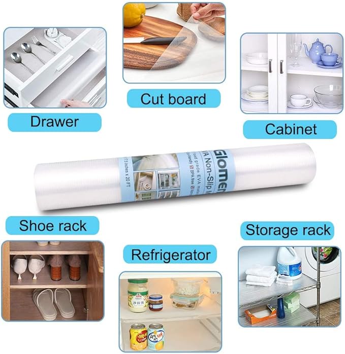 Drawer Liners for Kitchen, Shelf Liners, Washable Oil-Proof Cabinet Liner for - Image 5