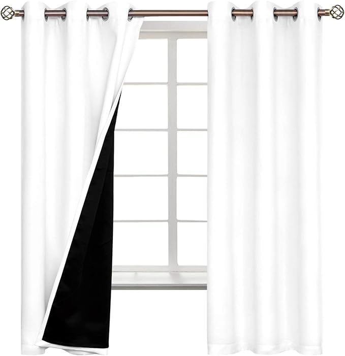 BGment White Blackout Curtains 63 Inch Long - Image 8