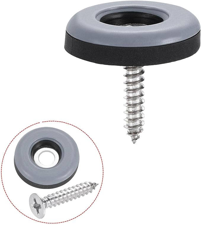 uxcell 22mm Furniture Feet Slider Glides Screw-in Chair Leg Protector Pads PTFE - Image 5