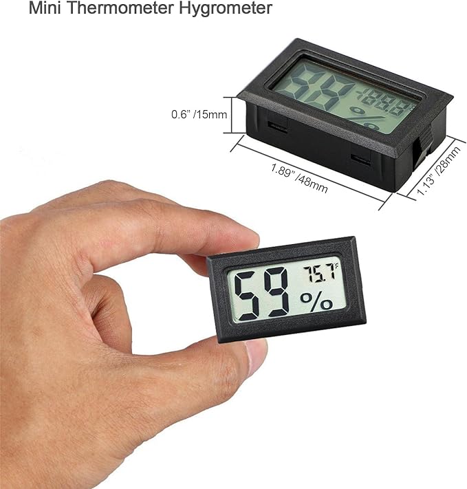 4-Pack Mini Digital Temperature Humidity Meters Gauge Indoor Thermometer - Image 2