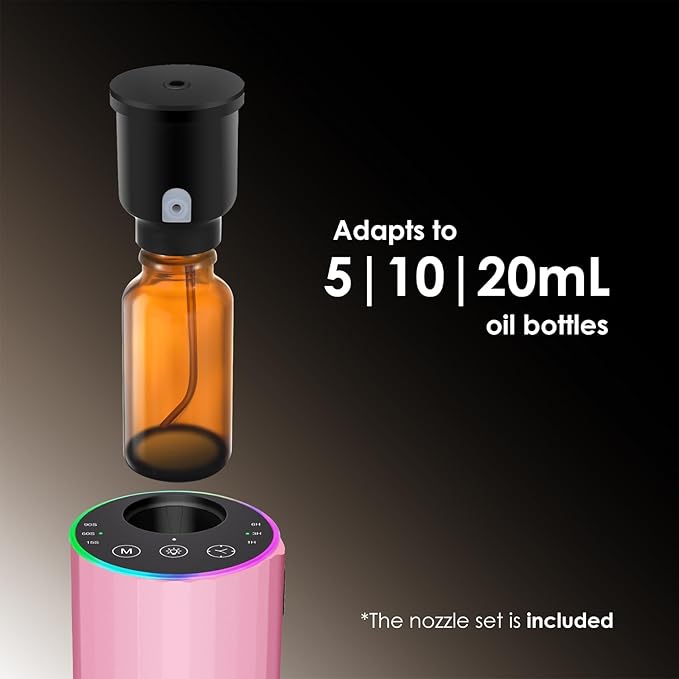 Waterless Essential Oil Diffuser, Battery Powered Mini Scent Air Machine - Image 2