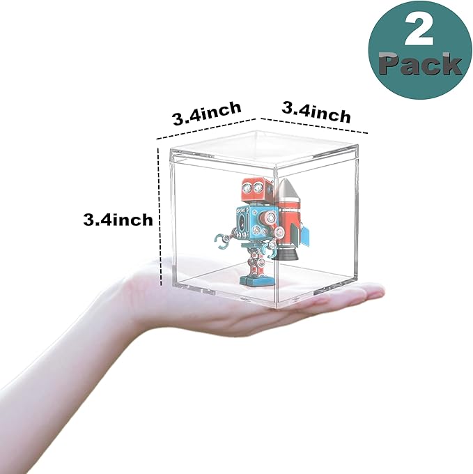 Acrylic Box Clear Boxes for Display 3.4x3.4x3.4Inch Acrylic Boxes - Image 2