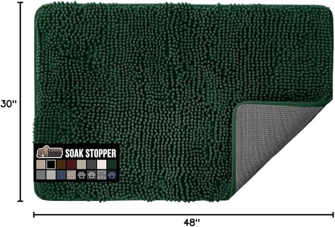 GORILLA GRIP SOAKSTOPPER Dog Door Mat, 48x30 Machine Washable Rug Absorbent - Image 2