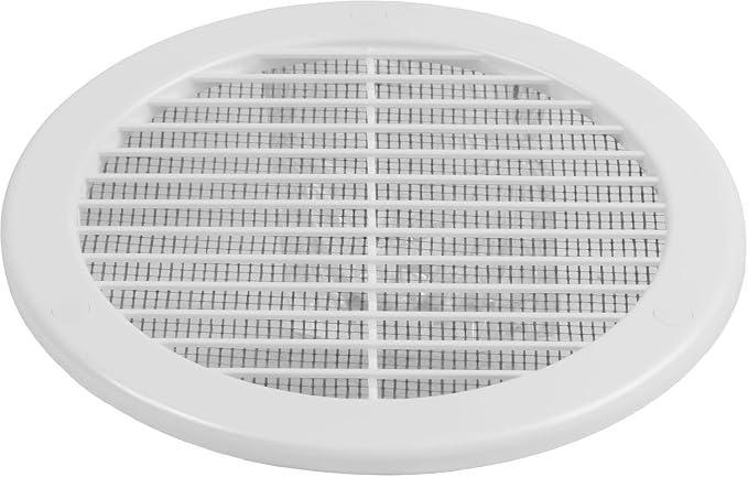50-Pack 6" Round Air Vent Cover – White Plastic Soffit Air Vent Deflector - Image 8