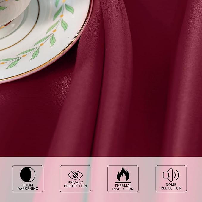 MYSKY HOME Blackout Curtain for Bedroom, Short Curtains for Kitchen Grommet - Image 6