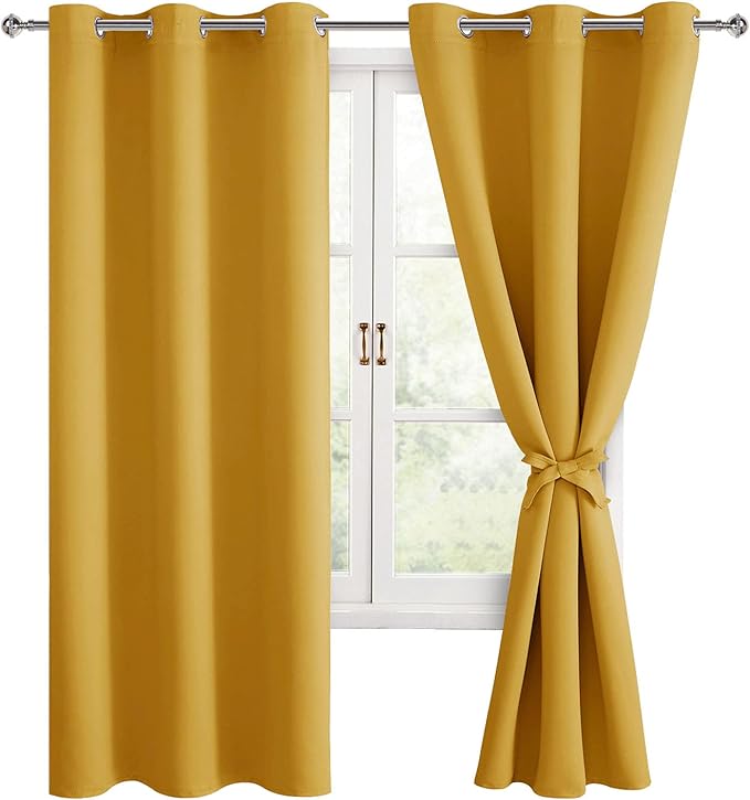 Hiasan Blackout Curtains for Bedroom, 38 x 63 Inches Length by Hiasan