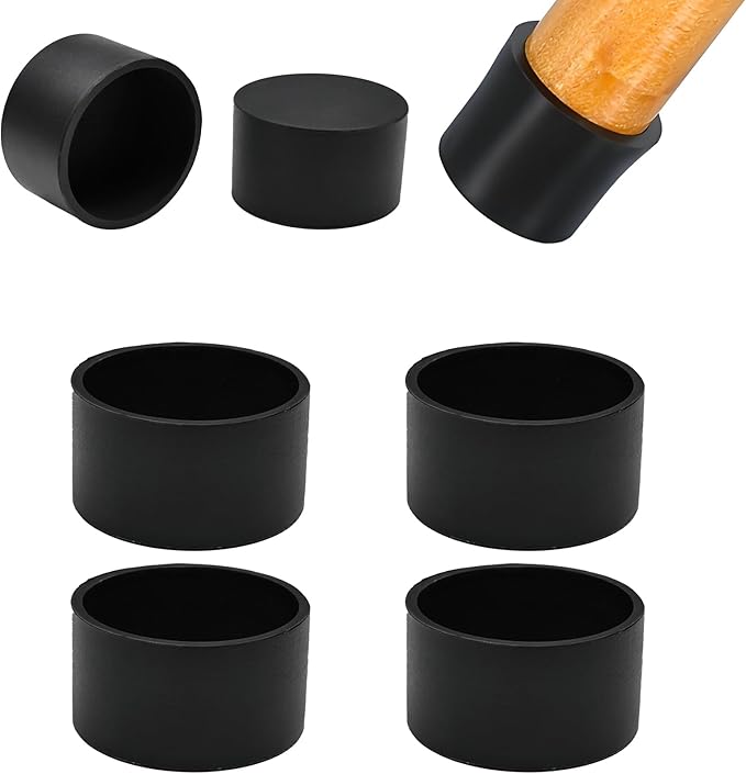 1-3/4" Silicone Chair Leg Floor Protectors, Rubber Chair Leg Caps, Non-Slip by EASYEAH