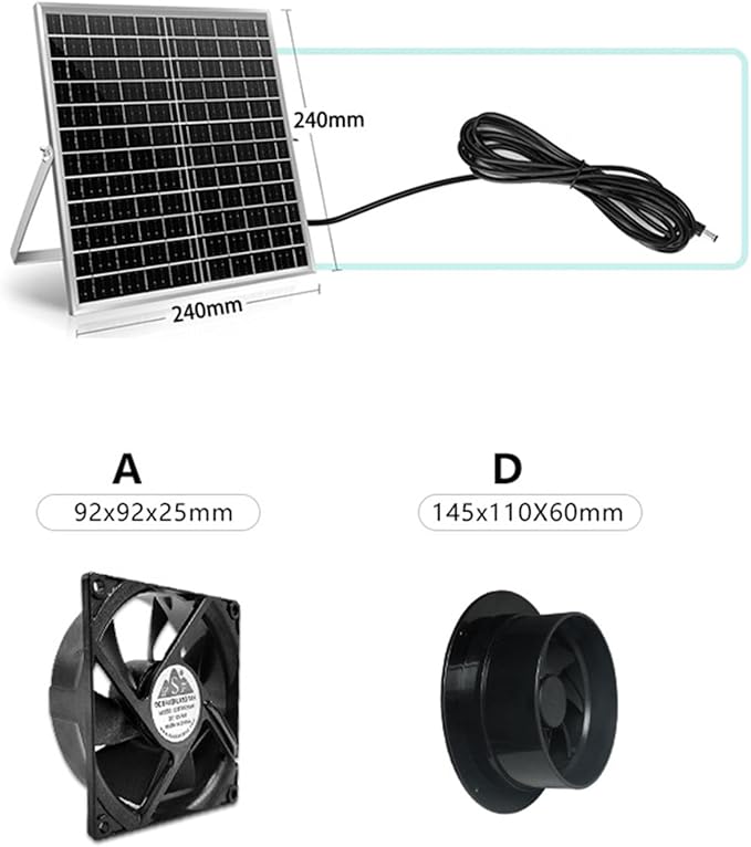 Compact 12V Ventilation Blower For Growth Tents Offices High Speed Motor 5 5 x - Image 5