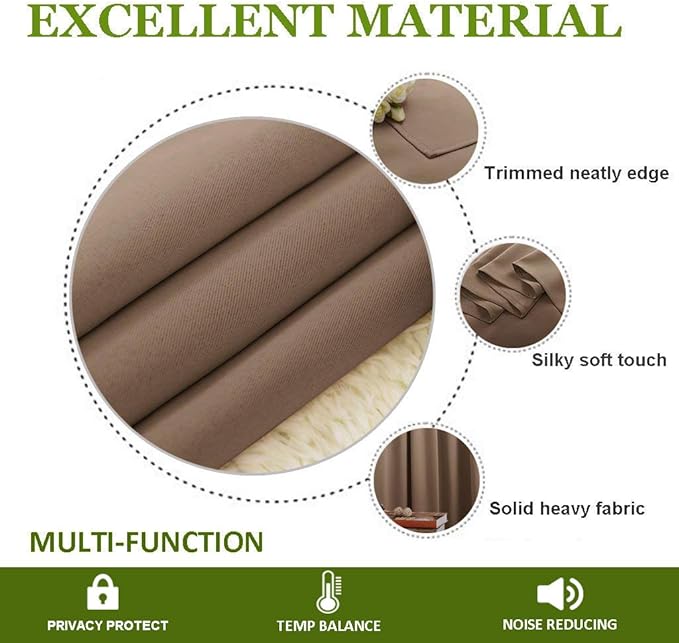 NICETOWN Vertical Blinds for Sling Door, Grommet Top Blackout Window Curtains - Image 4