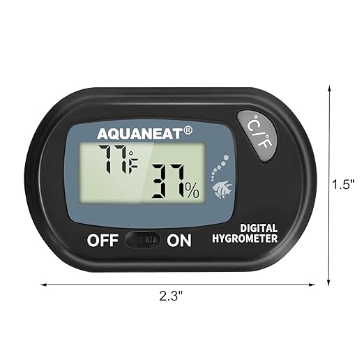 AQUANEAT 2 Packs Reptile Thermometer Hygrometer Digital Display Temperature and - Image 4