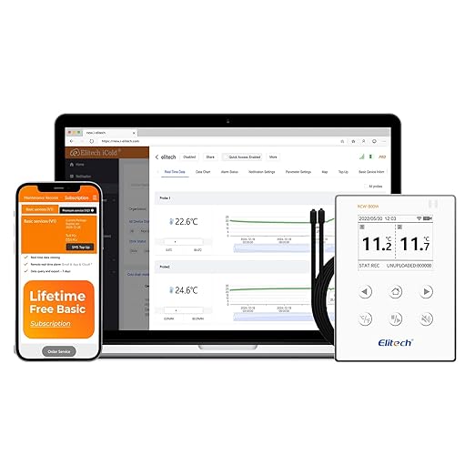 Elitech WiFi Digital Temperature Data Logger, 2.4GHz/5GHz WiFi Remote Real-Time by Elitech