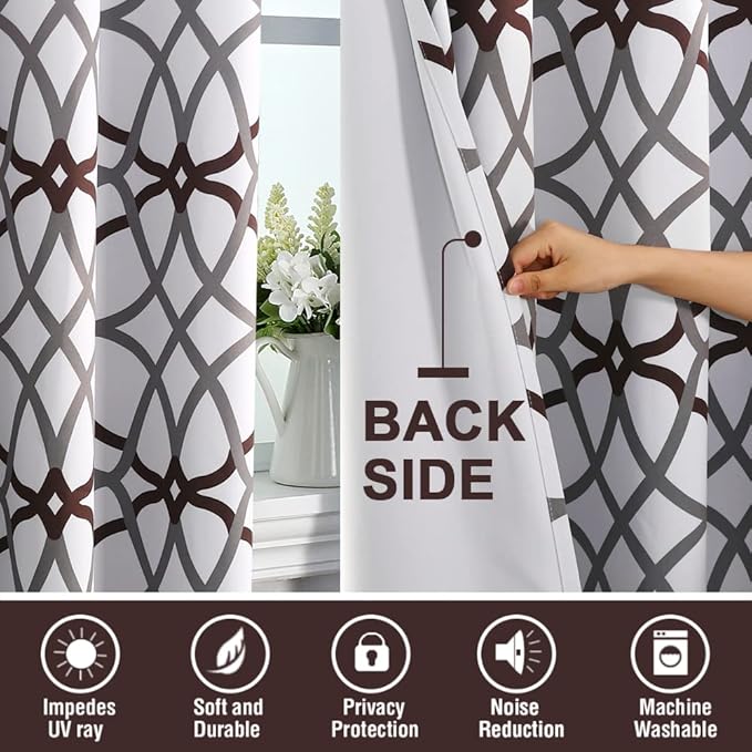 H.VERSAILTEX Blackout Curtains 108 inch Length 2 Panels Set Thermal Curtains & - Image 4