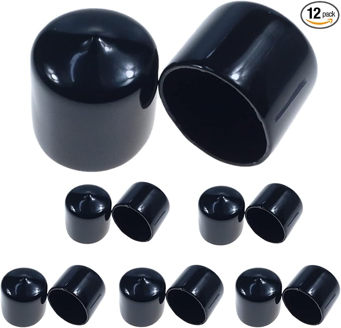 Acocony 1 3/16 Inch Rubber Cap Round Rubber End Caps PVC Flexible Protector by Acocony