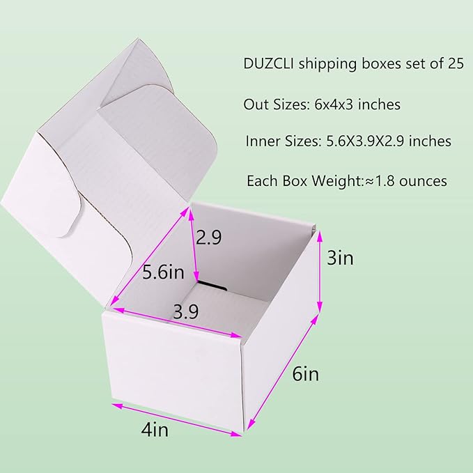 Small Shipping Boxes 6x4x3 Inch - Image 2