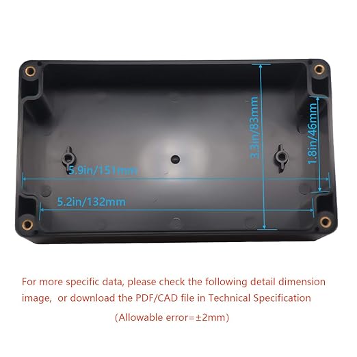 Junction Box, Zulkit Project Box IP65 Waterproof Outdoor Box ABS Plastic - Image 5
