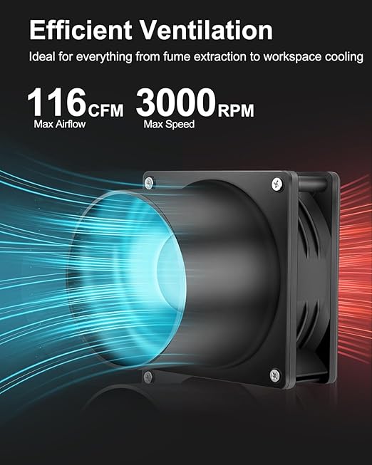 GDSTIME 120mm x 38mm 12V DC Axial Fan - Image 5