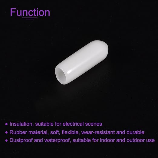 DMiotech 100 Pack 5mm ID White Screw Thread Protectors Rubber End Caps Bolt - Image 5