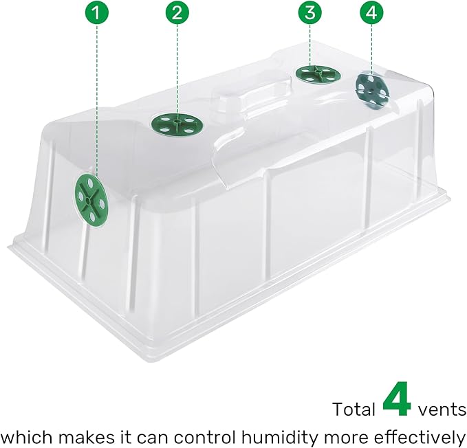 MIXC 10 Pack Humidity Dome 7" Tall Extra Strength, 1020 Growing Trays Cover - Image 4