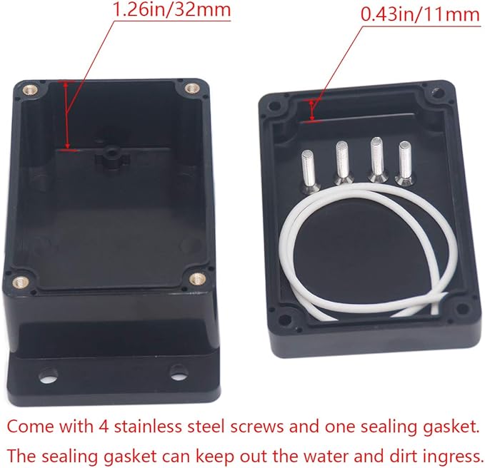 Project Box ABS Plastic Black Electrical Boxes IP65 Waterproof DIY Electronic - Image 4