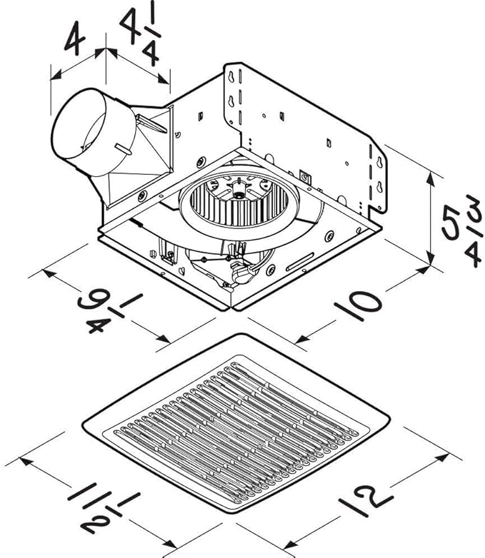 Broan-NuTone AE80B Bathroom Exhaust Fan - Image 2