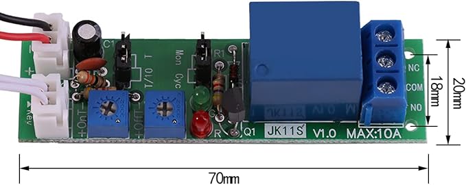 1pc DC 5V Adjustable Cycle Times Switch Module Delay On/Off Timer Delay Switch - Image 5