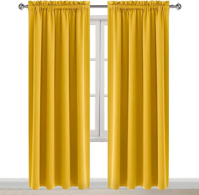 DWCN Blackout Curtains Room Darkening Thermal Insulated Bedroom Curtains Window - Image 9
