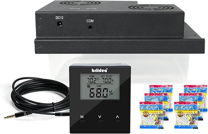 Briidea Electric Humidifiers for Cabinet, 30% RH~80% RH Humidity Setting Values by briidea