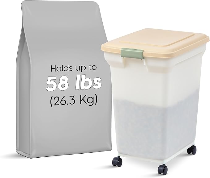 IRIS USA 58 Lbs / 67 Qt WeatherPro Airtight Pet Food Storage Container - Image 2