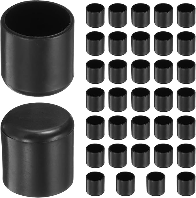 uxcell 36pcs Round Chair Leg Caps 19mm/0.7" PVC Chair Leg Floor Protectors by uxcell