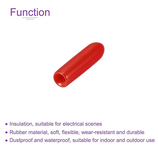 DMiotech 100 Pack 2mm ID Red Screw Thread Protectors Rubber End Caps Bolt Covers - Image 5