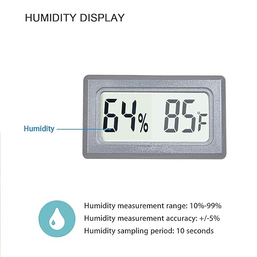 Reptile Thermometer Hygrometer Meter Indoor Temperature Gauge Fahrenheit ℉ Mini - Image 4