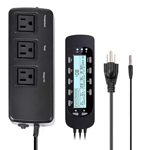 REPTI ZOO Reptile Thermostat Digital Outlet Temperature Timer Troptical or by REPTIZOO