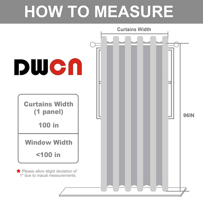 DWCN Curtains for Sliding Glass Doors, Extra Wide Curtains, Room Divider - Image 4