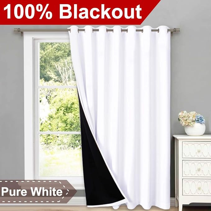 NICETOWN Full Shading Curtain for Patio Door, Super Heavy-Duty Thermal Backing - Image 2