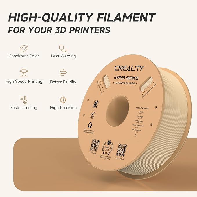 Official Creality Hyper PLA Filament 1.75mm, High Speed PLA 30-600mm/s Rapid 3D - Image 3