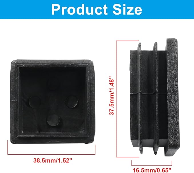 4 Pack 1-1/2" Square Plastic Plugs - Image 2