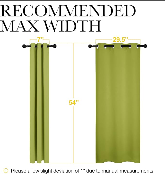 NICETOWN Green Blackout Curtains Window Panels, Window Treatment Thermal - Image 7