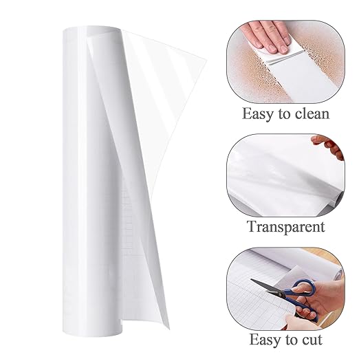 COSNIGHT Clear Contact Paper Kitchen Oil Proof Waterproof Self Adhesive Vinyl - Image 7