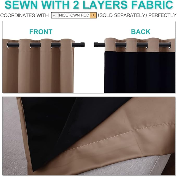 NICETOWN Extra Long Truly Blackout Drapes - Image 5