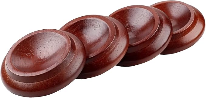4 Pcs Solid Wood Upright Piano Caster Cups, Furniture Caster Cups, HilerPunk - Image 3