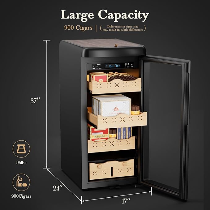 115L Intelligent Temperature and Humidity Adjustable Electronic Cigar Humidor - Image 2