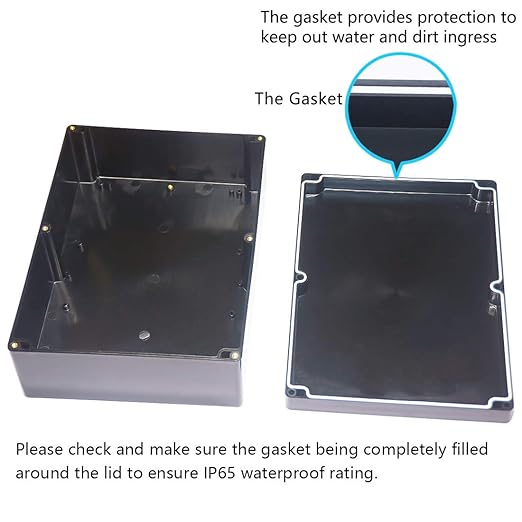 Junction Box, Zulkit Project Box IP65 Waterproof Outdoor Box ABS Plastic - Image 4