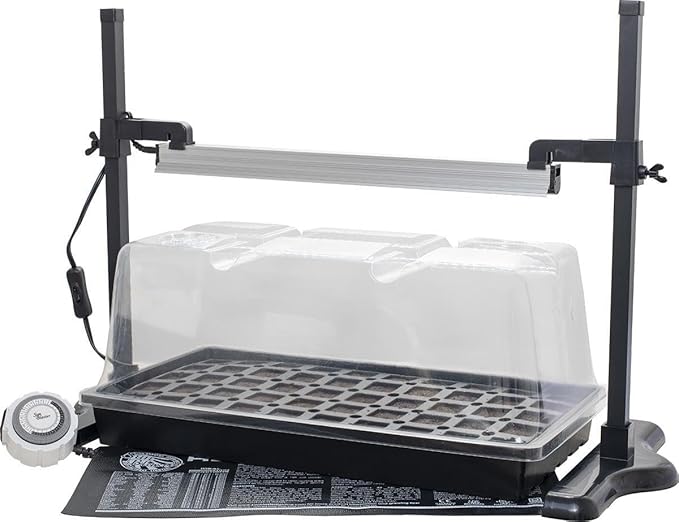 SunBlaster Seed Starting Growing Herbs Kit SL1611208 Grow Light, Heat Mat Timer by SunBlasterLighting