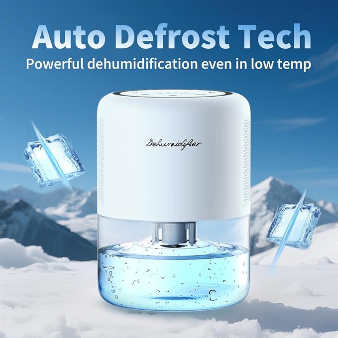 44oz Small Dehumidifier for Home Auto-Off Quiet Portable Dehumidifier - Image 7