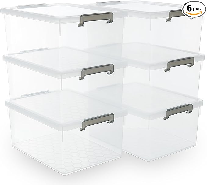 Citylife 33 QT 6 Packs Plastic Storage Bins by Unknown