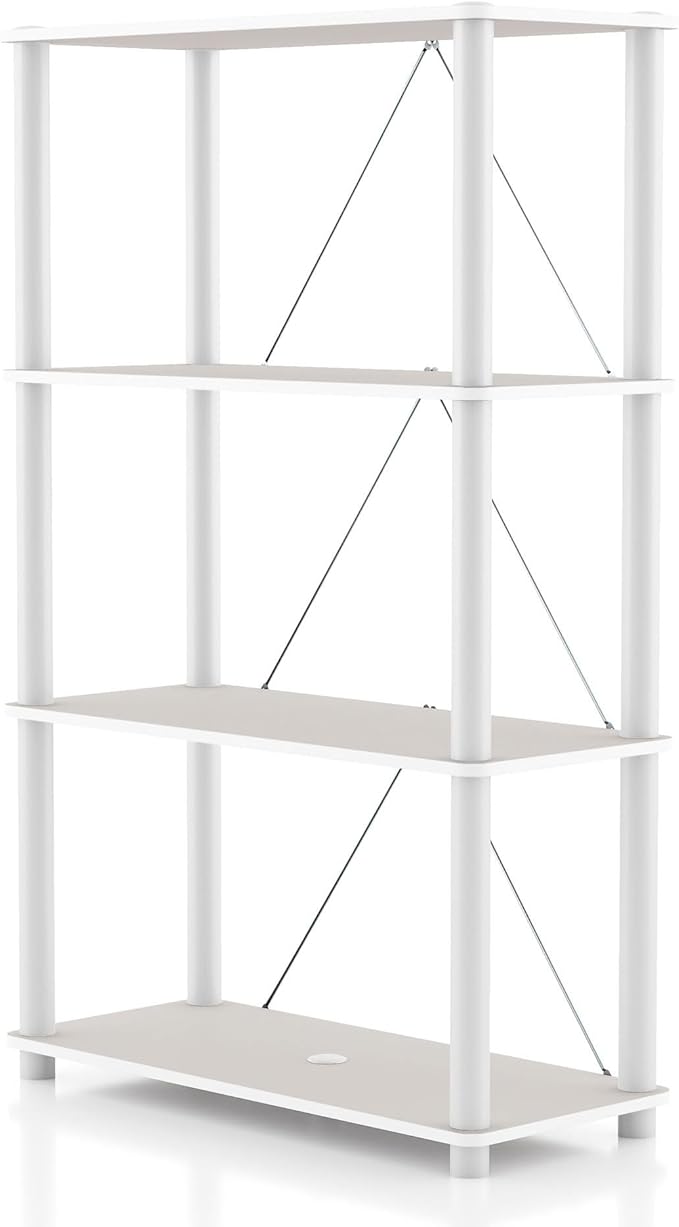 Homes: Inside + Out Apexa Modern 4-Tier Wide Shelving Units, Collectibles by HOMESInsideOut