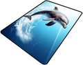 Shag Carpet - Dolphins Design Printing Anti-Slip Backing Area Rugs Stain by Snarena