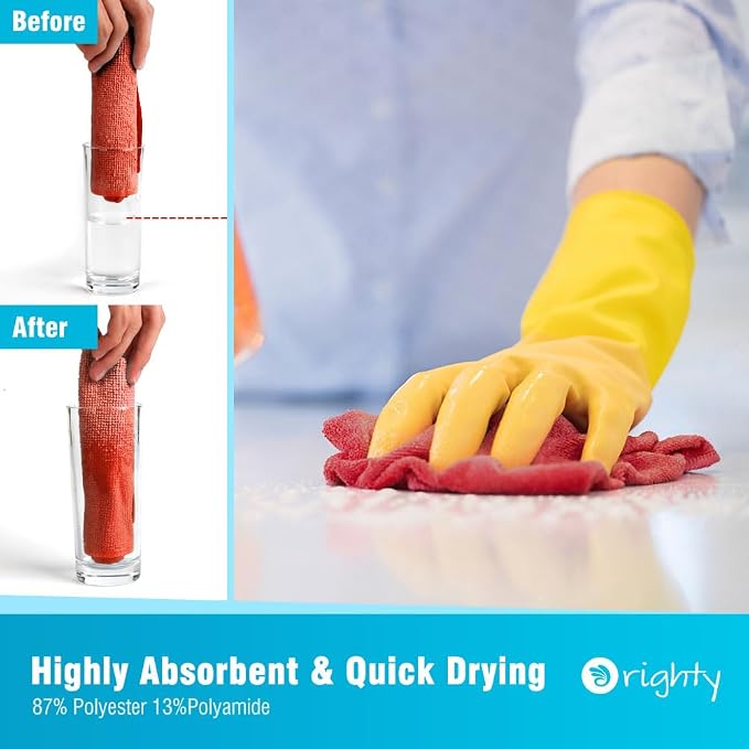 Orighty Microfiber Cleaning Cloth, 800 Pack Highly Absorbent Cleaning Rags - Image 3