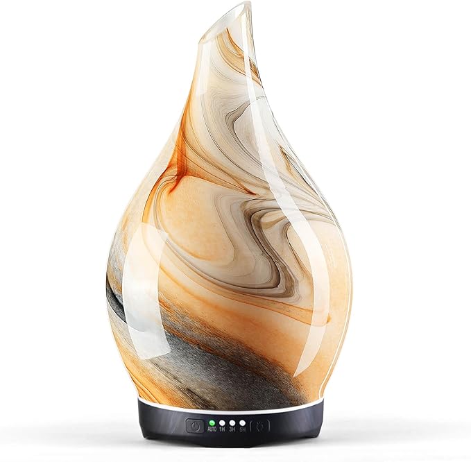 Porseme 280ml Essential Oil Diffuser Glass Color Changing Aroma Air Diffusers by Porseme