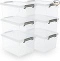 Citylife 22.2 QT 6 Packs Plastic Storage Bins by Unknown